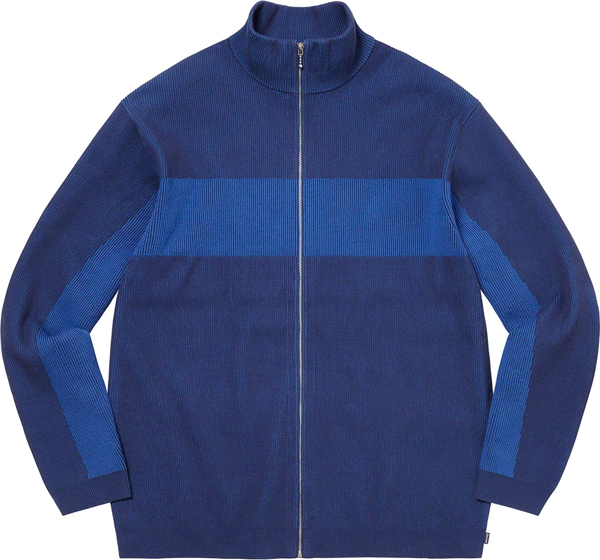 2-Tone Ribbed Zip Up Sweater view 9
